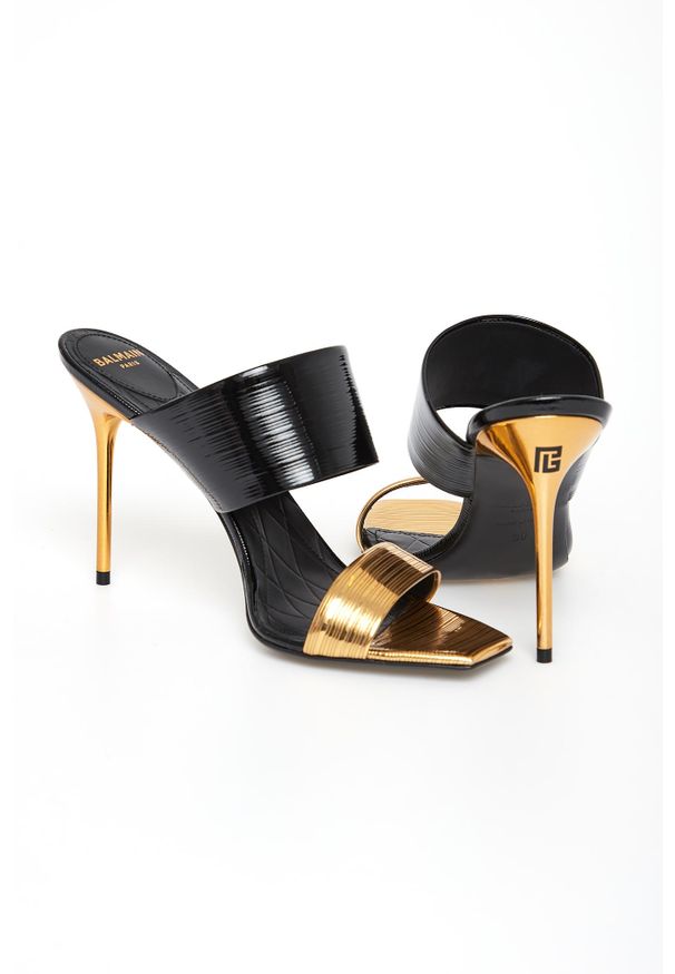 Balmain - Szpilki damskie skórzane Sync BALMAIN. Materiał: skóra. Obcas: na szpilce