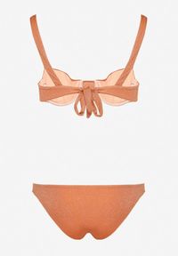 Born2be - Pomarańczowe Dwuczęściowe Bikini Biustonosz Wiązany na Plecach Majtki Typu Figi Tiamanis. Kolor: pomarańczowy #6