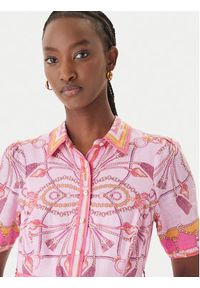 Hale bob - Hale Bob Sukienka letnia with linen Aula 61SG670A Różowy Regular Fit. Kolor: różowy. Materiał: len. Sezon: lato #3