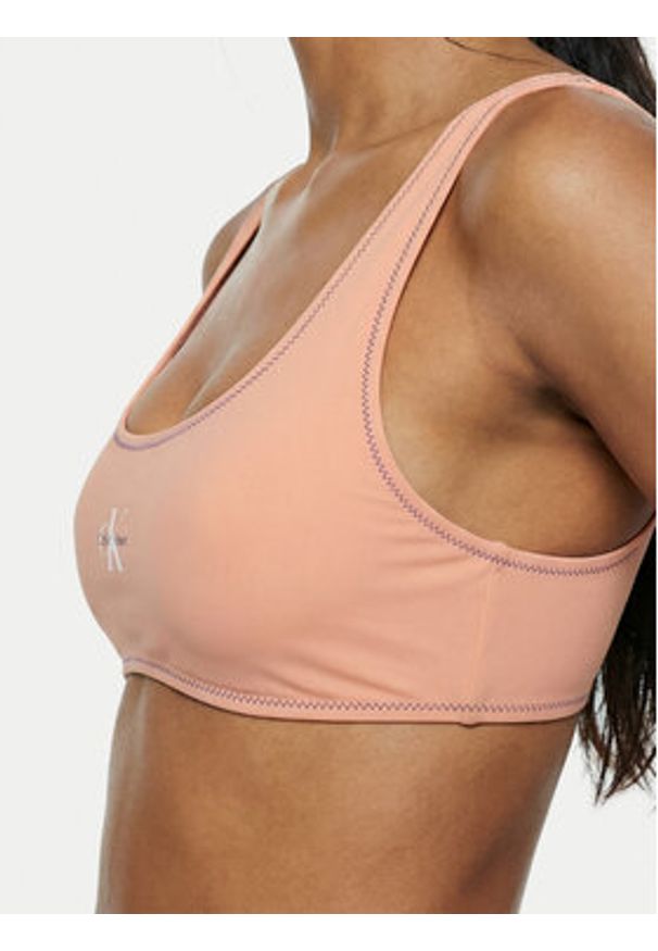 Calvin Klein Swimwear Góra od bikini LV00Q61100 Różowy. Kolor: różowy. Materiał: syntetyk