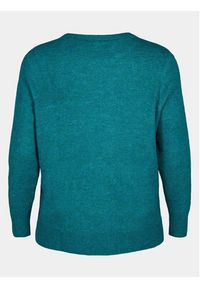 Zizzi Sweter CA61192A Niebieski Regular Fit. Kolor: niebieski. Materiał: syntetyk #5
