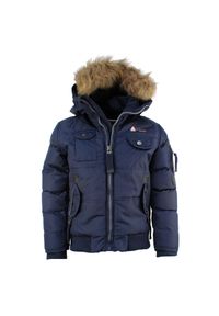 PEAK MOUNTAIN - Dziecięca kurtka puchowa Peak Mountain Ecoflik. Kolor: niebieski. Materiał: puch #1