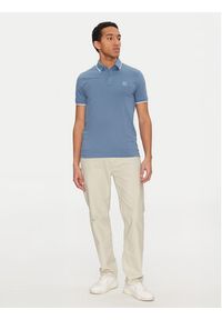 BOSS Polo Passertip 50507699 Niebieski Slim Fit. Typ kołnierza: polo. Kolor: niebieski. Materiał: bawełna