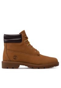 Timberland Trapery 6In Water Resistant Basic TB0A2MBB231 Brązowy. Kolor: brązowy. Materiał: nubuk, skóra