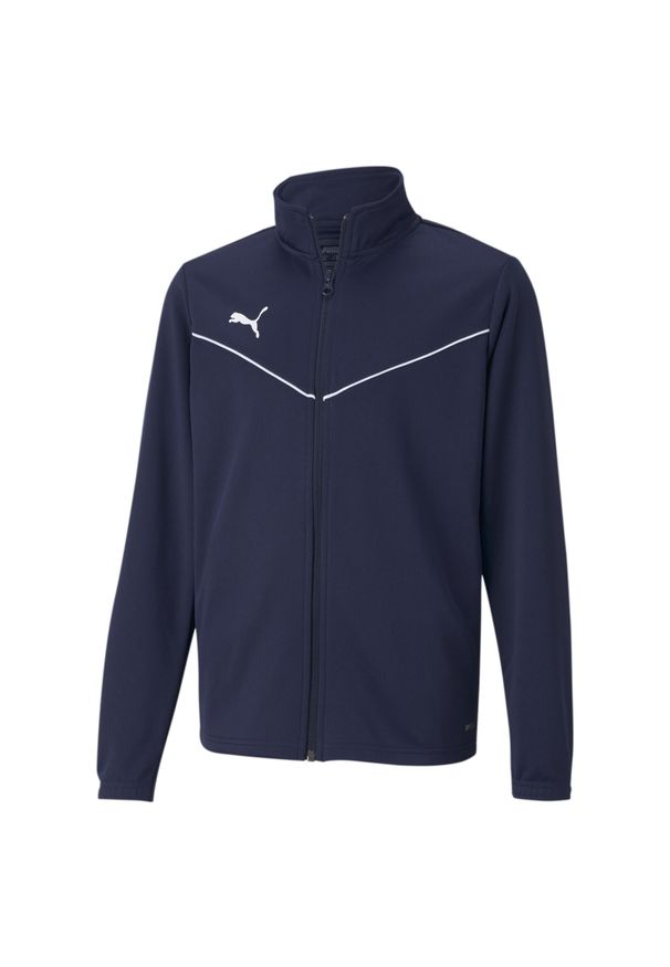 Bluza dla dzieci Puma teamRISE Training Poly Jacket Jr granatowa. Kolor: niebieski. Materiał: poliester. Sport: piłka nożna