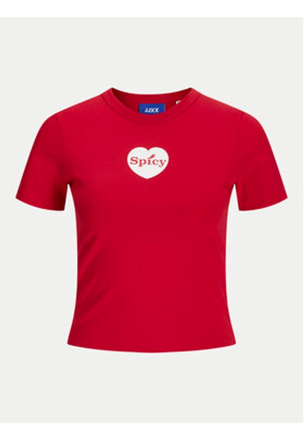 JJXX T-Shirt Gigi 12277657 Czerwony Stretch Fit. Kolor: czerwony. Materiał: bawełna