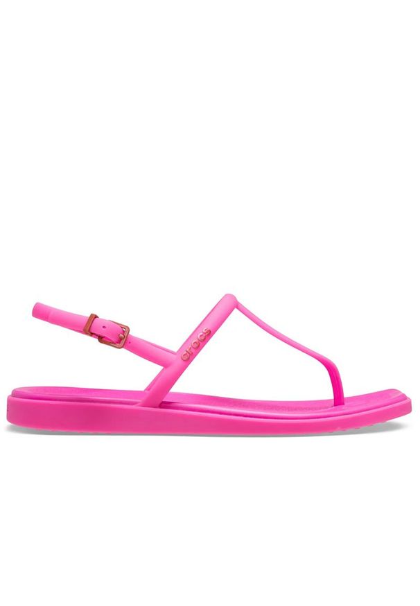 Sandały Crocs Miami Thong Flip 209793-6ZQ - różowe. Okazja: na spacer. Kolor: różowy. Wzór: paski. Sezon: lato. Styl: wakacyjny