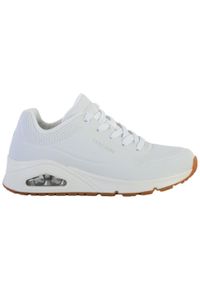 skechers - Buty do chodzenia damskie Skechers Unostand ON Air. Zapięcie: sznurówki. Kolor: biały. Materiał: materiał, syntetyk, tkanina. Szerokość cholewki: normalna. Sport: turystyka piesza