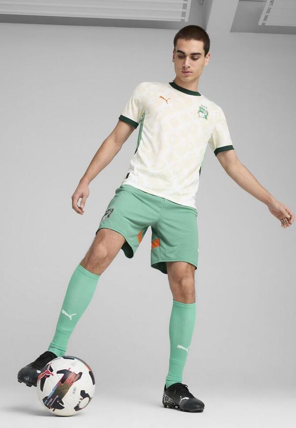 Puma - Męskie szorty Wybrzeże Kości Słoniowej 2025 PUMA Jade Frost White Green. Kolor: biały