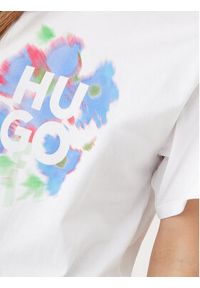 Hugo - HUGO T-Shirt Vintage 50534545 Biały Boxy Fit. Kolor: biały. Materiał: bawełna. Styl: vintage