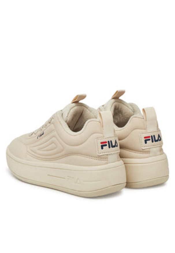 Fila Sneakersy Superbubble FFW0536 70027 Beżowy. Kolor: beżowy. Materiał: skóra