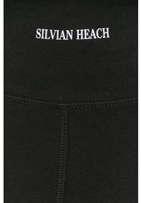 Silvian Heach legginsy damskie kolor czarny gładkie. Stan: podwyższony. Kolor: czarny. Materiał: dzianina. Wzór: gładki #4