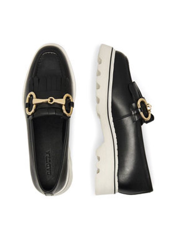 Badura Loafersy NECTOR-06W1-016 Czarny. Kolor: czarny. Materiał: skóra