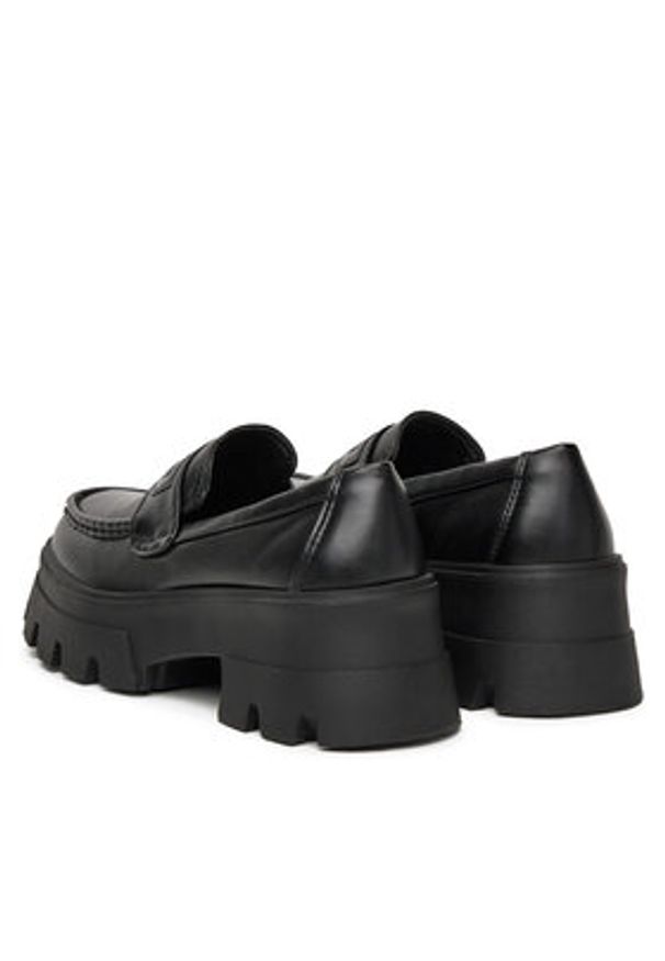 DeeZee Loafersy KX2212004 Czarny. Kolor: czarny. Materiał: skóra