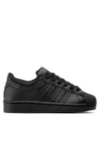 Adidas - adidas Sneakersy Superstar C FU7715 Czarny. Kolor: czarny. Materiał: skóra. Model: Adidas Superstar