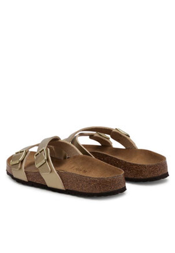 Birkenstock Klapki Yao Balance 1016685 Złoty. Kolor: złoty. Materiał: skóra
