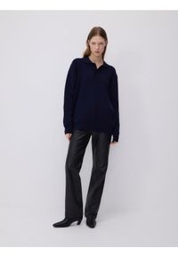 Reserved - Spodnie z owczej skóry - czarny. Kolor: czarny. Materiał: skóra #1