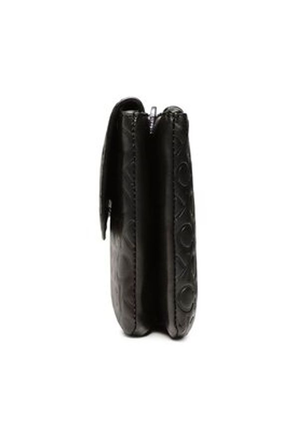 Calvin Klein Torebka Re-Lock Dbl Crossbody Emb Mono K60K610206 Czarny. Kolor: czarny. Materiał: skórzane