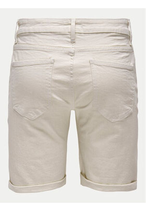 Only & Sons Szorty jeansowe Ply 22029296 Écru Regular Fit. Materiał: bawełna