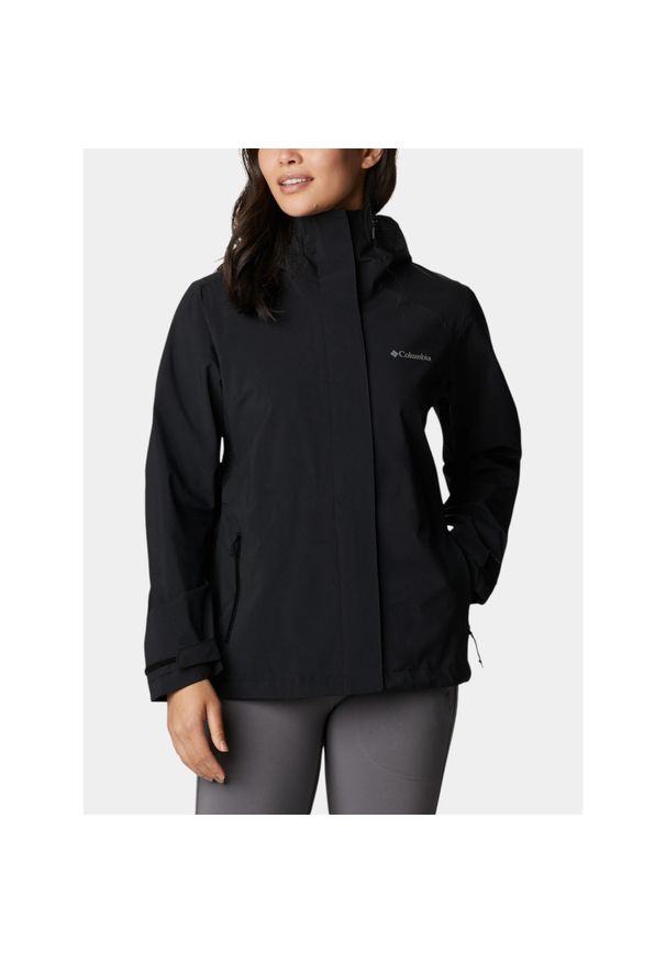 columbia - Płaszcz przeciwdeszczowy damski Columbia Earth Explorer II Shell. Kolor: czarny. Sport: turystyka piesza