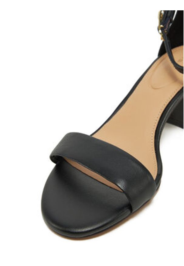 TOMMY HILFIGER - Tommy Hilfiger Sandały FW0FW08673 Czarny. Kolor: czarny. Materiał: skóra