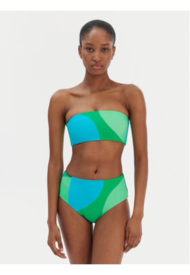 Seafolly Góra od bikini Sorrento 31534-277 Zielony. Kolor: zielony. Materiał: syntetyk
