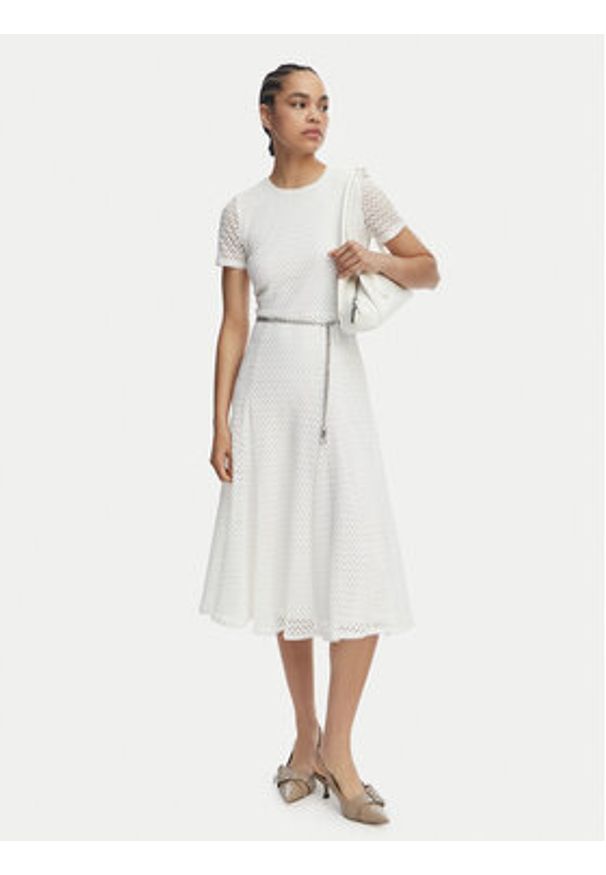 MICHAEL Michael Kors Sukienka codzienna MS683DUKS1 Biały Regular Fit. Okazja: na co dzień. Kolor: biały. Materiał: syntetyk. Typ sukienki: proste. Styl: casual