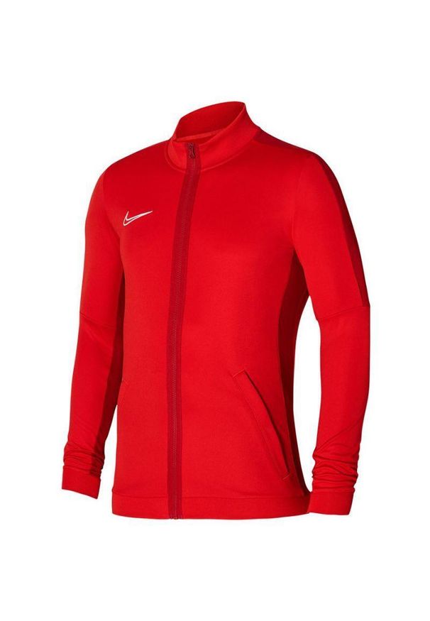 Nike - Męska Kurtka Dresowa. Kolor: czerwony. Materiał: dresówka. Sport: turystyka piesza