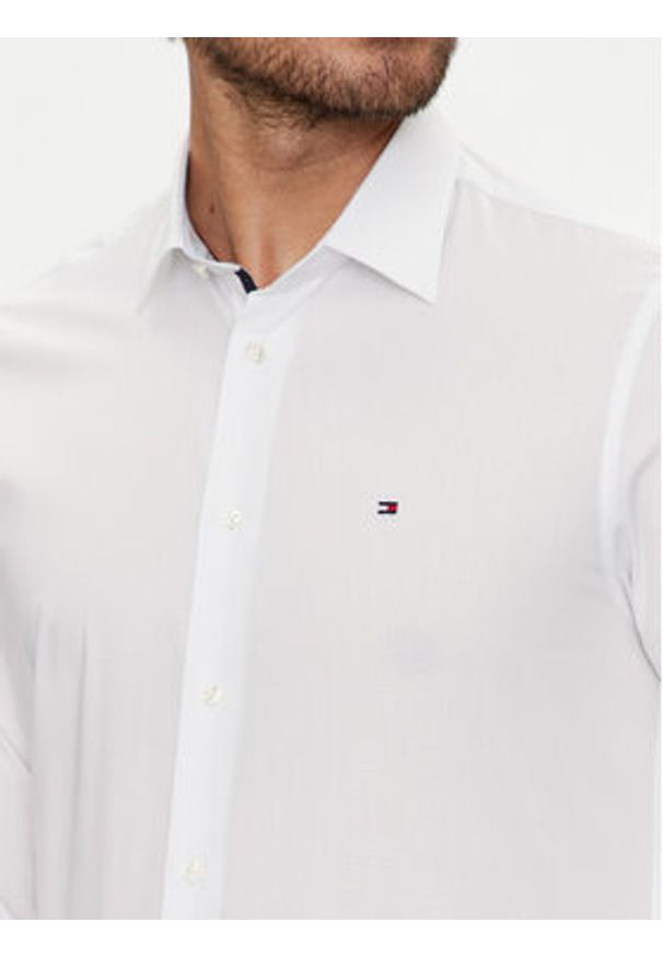TOMMY HILFIGER - Tommy Hilfiger Koszula MW0MW35810 Biały Regular Fit. Kolor: biały. Materiał: bawełna