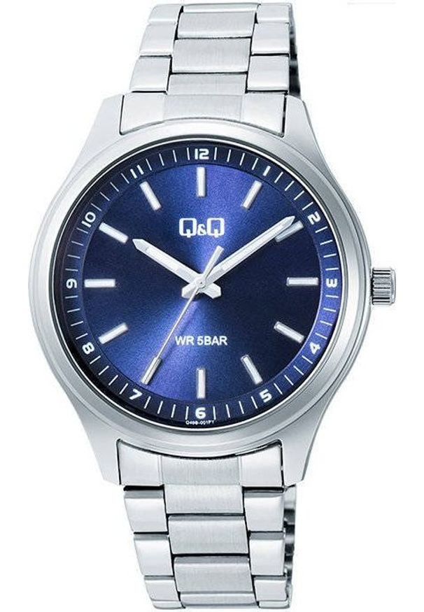 Zegarek Q&Q Zegarek QQ Q49B-001P Męski Klasyczny Niebieski 50M. Kolor: niebieski. Styl: klasyczny