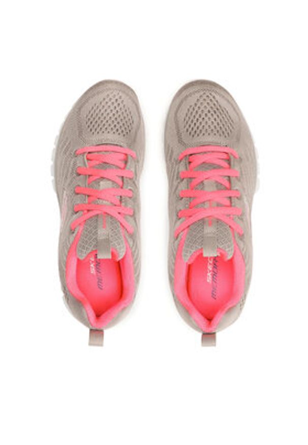 skechers - Skechers Sneakersy Get Connected 12615/GYCL Szary. Kolor: szary. Materiał: mesh, materiał