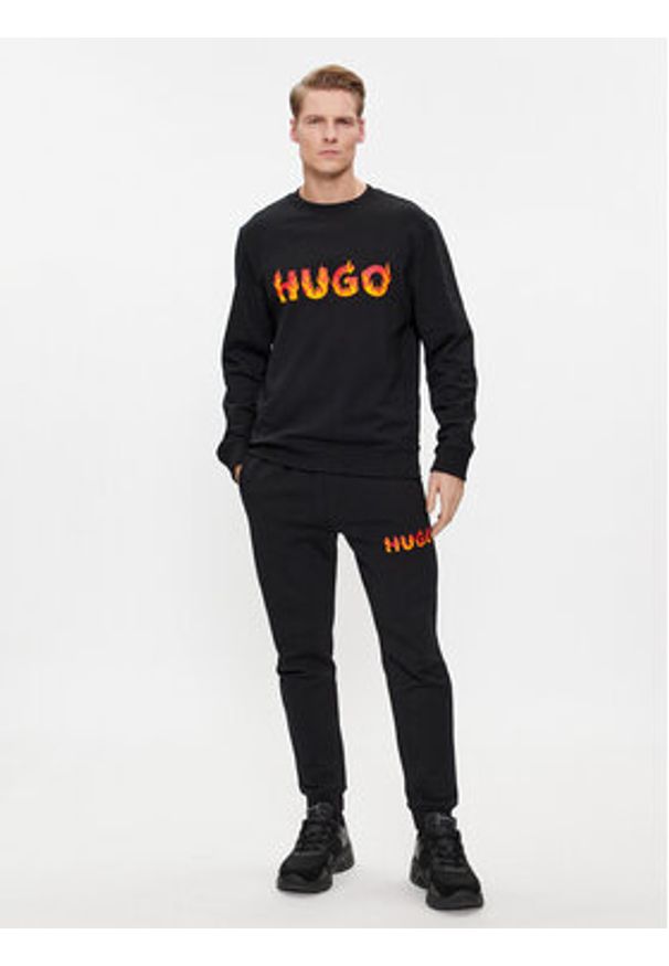 Hugo Bluza Ditmo 50504813 Czarny Regular Fit. Kolor: czarny. Materiał: bawełna