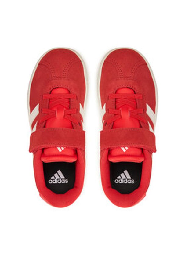 Adidas - adidas Sneakersy VL Court 3.0 JH6314 Czerwony. Kolor: czerwony. Materiał: skóra, zamsz