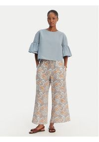 Weekend Max Mara Bluzka Break 2615111152 Błękitny Loose Fit. Kolor: niebieski. Materiał: syntetyk, bawełna #3