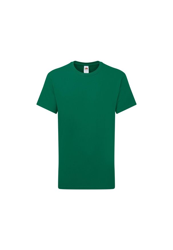 FRUIT OF THE LOOM - Koszulka Dziecięca Iconic 195. Kolor: zielony. Sport: turystyka piesza