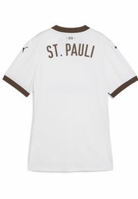 Puma - Damska koszulka wyjazdowa FC St. Pauli 24/25 PUMA White Espresso Brown. Kolor: biały, wielokolorowy, brązowy