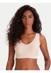 Chantelle Biustonosz top Soft Stretch C16A10 Beżowy. Kolor: beżowy. Materiał: syntetyk