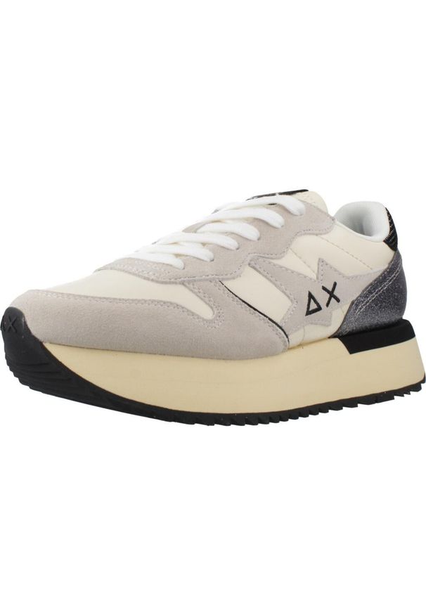 Buty SUN68 BIG STARGIRL BAG SILVER Biały. Kolor: biały. Materiał: tkanina, skóra. Styl: sportowy