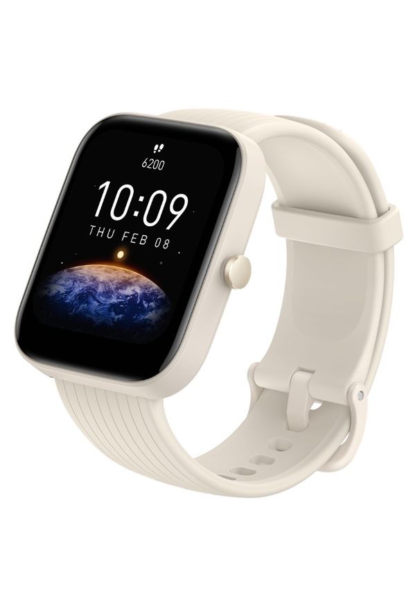 Huami - Smartwatch Amazfit Bip 3 Pro Kremowy. Rodzaj zegarka: smartwatch. Kolor: kremowy. Styl: sportowy, casual, elegancki