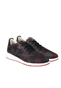 Geox Sneakersy "Aerantis D" | U047FD 0002A | Mężczyzna | Czarny, Czerwony. Kolor: wielokolorowy, czarny, czerwony. Materiał: materiał