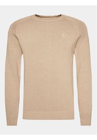 INDICODE Sweter Santoro 35-718 Beżowy Regular Fit. Kolor: beżowy. Materiał: bawełna