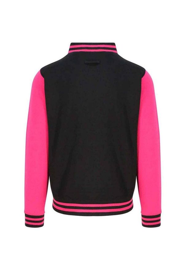AWDIS - Kurtka Unisex Varsity Dla Dorosłych Z Polibawełny. Kolor: wielokolorowy, różowy, czarny