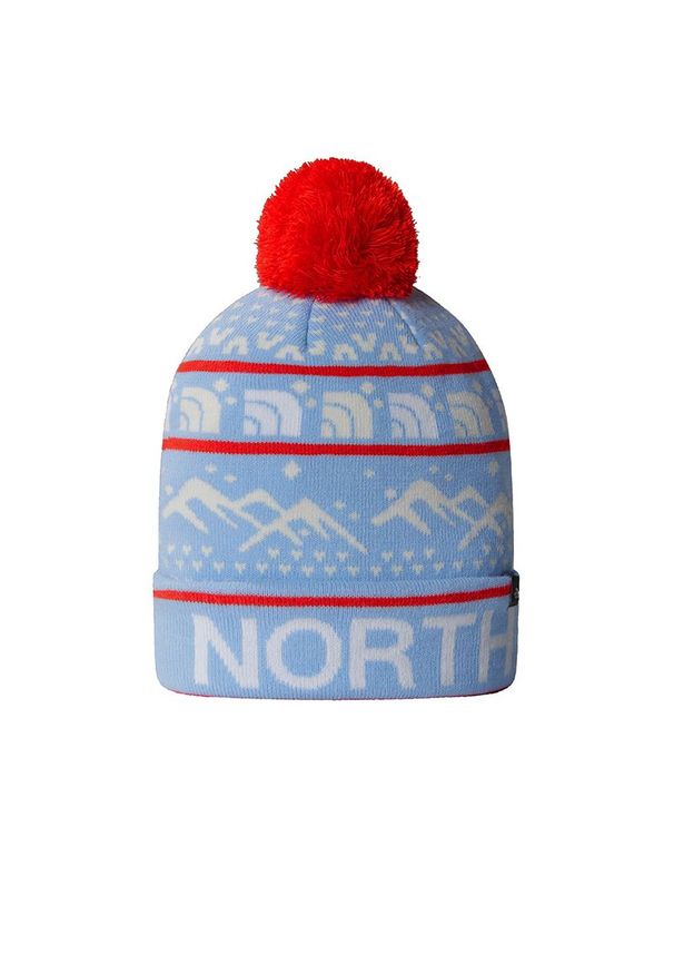 Czapka The North Face Ski Tuke Beanie 0A4SIE8XO1 - niebieska. Kolor: niebieski. Materiał: dzianina, akryl, nylon, elastan. Sezon: zima. Styl: klasyczny, retro