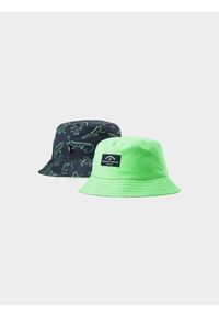 4f - Kapelusz bucket hat dwustronny chłopięcy. Kolor: wielokolorowy. Wzór: nadruk, motyw zwierzęcy #1