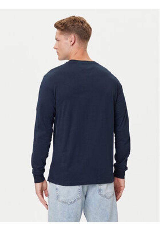 Tommy Jeans Longsleeve Chest Linear DM0DM21594 Granatowy Regular Fit. Kolor: niebieski. Materiał: bawełna. Długość rękawa: długi rękaw