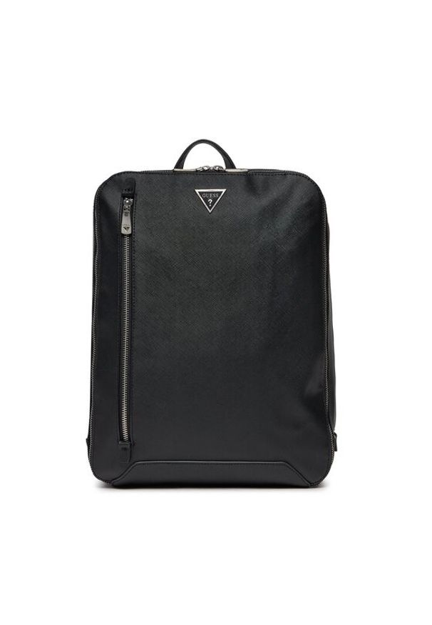 Guess Plecak Certosa Saffiano Eco HMECSA P4161 Czarny. Kolor: czarny. Materiał: skóra