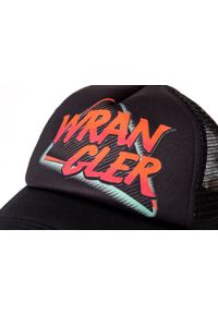 Wrangler - CZAPKA BASEBALL WRANGLER TRUCKER CAP BLACK W0M369101. Wzór: napisy. Styl: klasyczny #5