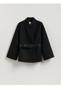 Reserved - Kurtka z dodatkiem wełny - czarny. Kolor: czarny. Materiał: wełna #1