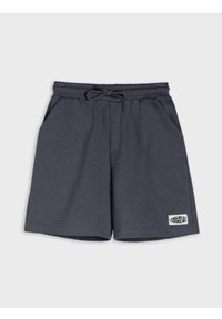 Sinsay - Szorty loose fit z dzianiny waflowej - szary. Kolor: szary. Materiał: dzianina