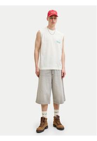 Jack & Jones Tank top Cassis 12295076 Biały Regular Fit. Kolor: biały. Materiał: bawełna #7